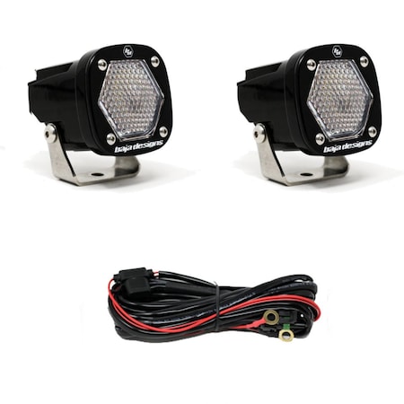 Baja Designs S1 WORK/SCENE LED LIGHT WITH MOUNTING BRACKET PAIR 387806